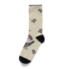 イラスト MONYAAT の履いてる？ 80DENIER タイツを履いたスズメ ソックス/くるぶしソックス Socks