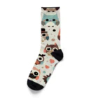 18ban's shopのフクロウドット柄 Socks