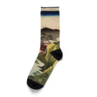 浮世絵屋の広重「冨二三十六景㉜　甲斐犬目峠」歌川広重の浮世絵 Socks