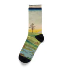 浮世絵屋の広重「冨二三十六景㉝　下総小金原」歌川広重の浮世絵 Socks