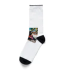 アニマル達のトロピカルなパグ Socks