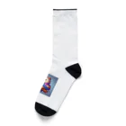 mame1103の虹色幸ふくろう Socks