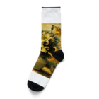 Dexsterのゴッホ風「ユリ」 Lily Van Gogh style01 Socks