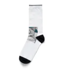 リキ製作所の彫刻のような猫 Socks