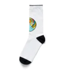 aloha_world_in_circleのjapan mount Fuji rainbow Socks