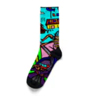 Ａ’ｚｗｏｒｋＳの宇宙人類皆兄弟 HORIZONTAL Socks