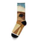 AQUAMETAVERSEの箱からのぞいている子猫　ラフルール　1859 Socks