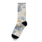 cute styleのLucky Flower Silver Blue Socks