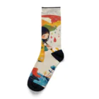 AQUAMETAVERSEのカラフルな雨の日  Hime  2530 Socks