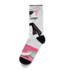 YOUs-free-canvasのmodeなシロネコ Socks