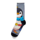 ganeshaのスーパーヒーローのマントを着たかわいいペンギン Socks