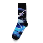 AQUAMETAVERSEのシャボン玉の中のバレリーナ　BLUE PLUM  691 Socks