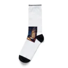 ドット絵グッズ販売の満月の夜 Socks