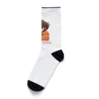 AwagoModeのI LOVE YOU(Cat&Girl) (37) Socks