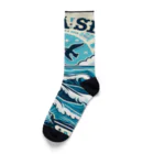 nijinosatoの青い海 Socks