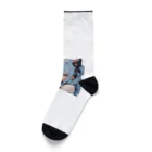 hazukimikanのあおにゃん Socks