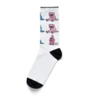 プレゼントわたあめにんぎょうの『ぴゅって』のぴゅってがいっぱい Socks