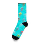 Ａ’ｚｗｏｒｋＳのいろいろ色くらげ(斜めパターン) Socks