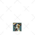 大人かわいい動物の世界のカラフルアート犬 ソックス