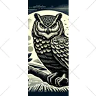 kotpopのOwl gazing from a branch Socks