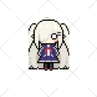 horidesuのドット絵の白髪ロング美少女 Socks