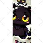 hiiro_catの魅惑の黒猫が、カラフルな背景と調和してかわいさを放つシーン Socks