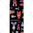 かわいくて強強のanimal monsters...(総柄) Socks