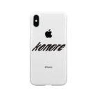 konore OFFICIAL MERCH STOREのkonore LOGO BLACK  Soft Clear Smartphone Case