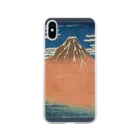 SONOTENI-ARTの003-004　葛飾北斎　『富嶽三十六景　凱風快晴』　クリア　スマホケース　iPhone XS/X専用デザイン　CC2 ソフトクリアスマホケース