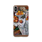 SONOTENI-ARTの017-001　ポール・セザンヌ　『リンゴとオレンジのある静物』　クリア　スマホケース　iPhone XS/X専用デザイン　CC2 ソフトクリアスマホケース