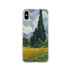 SONOTENI-ARTの005-015　ゴッホ　『糸杉のある麦畑』　クリア　スマホケース　iPhone XS/X専用デザイン　CC2 Soft Clear Smartphone Case