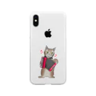 Ａｔｅｌｉｅｒ　Ｈｅｕｒｅｕｘのアコーディオンを弾く猫 Soft Clear Smartphone Case