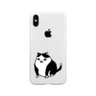 monimalの例の猫 Soft Clear Smartphone Case