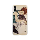 Art Baseのエゴン・シーレ / 1917 / Seated Woman with Bent Knee /Egon Schiele Soft Clear Smartphone Case