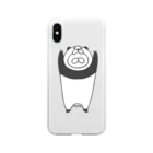 くらきち ONLINE SHOPのねこタイツ パンダ Soft Clear Smartphone Case