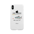 猫と釣り人のハス_1 Soft Clear Smartphone Case