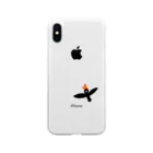 mya-mya=MIYA JUNKO's shop 02のMr. black bird Soft Clear Smartphone Case