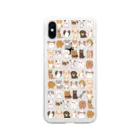 わんわん🐾のわんわん🐾たくさん🐾 Soft Clear Smartphone Case