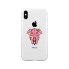 Full of vitality　(フル　オブ　バイタリティ)のElephant☆PINK　(ピンク色の象)　Full of vitality　(フル　オブ　バイタリティ) Soft Clear Smartphone Case