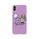 nuppuのTsubomiちゃん　雨も大好きシリーズA Soft Clear Smartphone Case