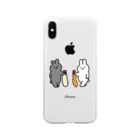 ふるえるとりのエビフライとエビ天とうさぎ Soft Clear Smartphone Case