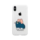 ささきさきじのねこにのる（カラー） Soft Clear Smartphone Case