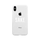 kozukuzukzのSAKE（文字が白色） Soft Clear Smartphone Case