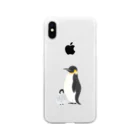 da_haruのペンギンの親子(クリア) Soft Clear Smartphone Case