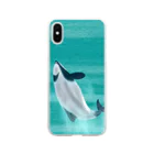 Ori-iro　イルカやシャチをお届け！のセッパリイルカのジャンプ ソフトクリアスマホケース