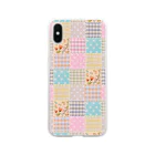 merongのミルキーパッチワーク風♡(花) Soft Clear Smartphone Case