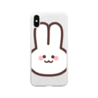  とろろんのうさぎさん(顔) Soft Clear Smartphone Case