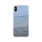 自由の人　店番の壱岐の海 Soft Clear Smartphone Case