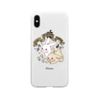 みしゃ@Atelier Robinのレトロアニマル 春待ちうさぎ Soft Clear Smartphone Case