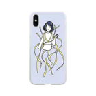 tani__illustのリボンに囲まれたおんなの子 Soft Clear Smartphone Case